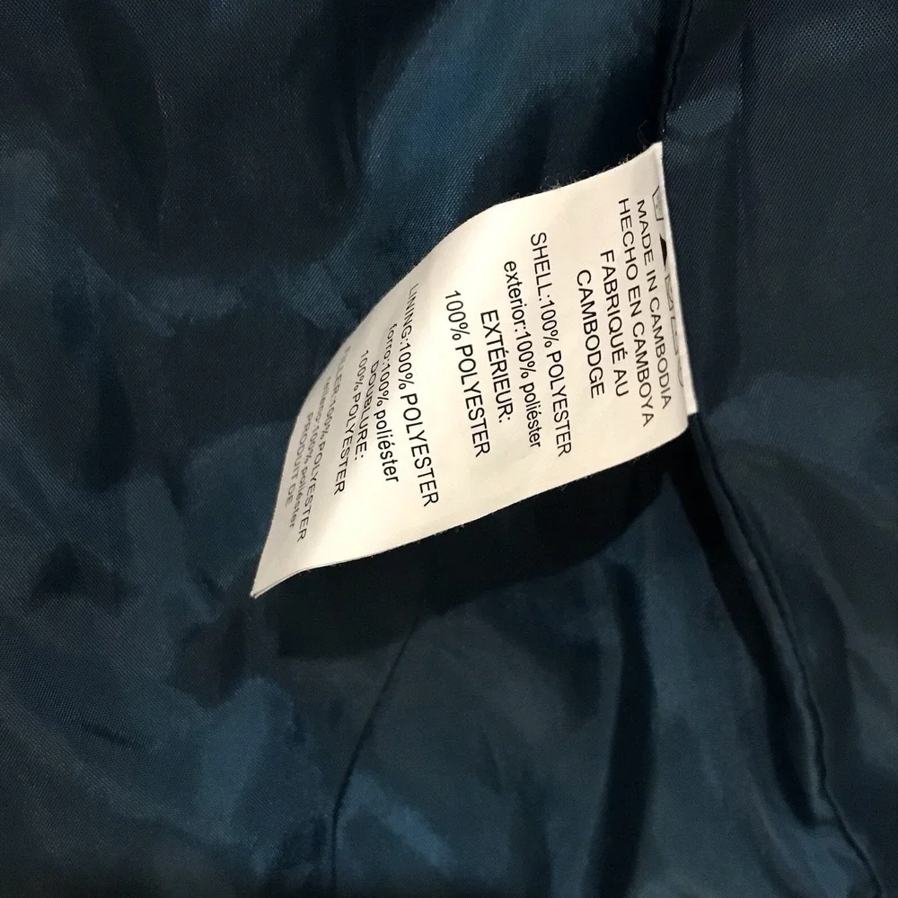 Michael Kors Women's Quilted Puffer X-Large Vest Teal Blue MK Logo Zip Up Jacket